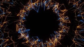 laranja e azul estruturas comovente fundo vj ciclo dentro 4k video