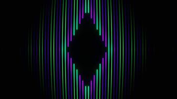 roxa e turquesa néon linhas comovente dentro virar fundo vj ciclo dentro 4k video