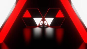 rojo y blanco brillante hexágono zona antecedentes vj lazo en 4k video