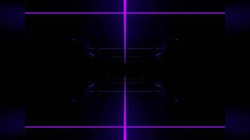 Turquoise and Purple Reverse Endless Mirrors Strobe Tunnel Background VJ Loop in 4K video