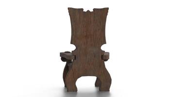 a wooden chair with a seat and back video