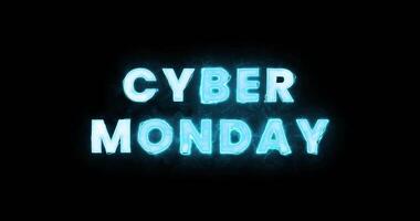 Cyber Monday Cyan Neon Cyberpunk Text Animation video