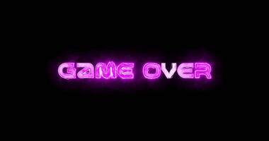 Game Over Pink Neon Cyberpunk Text Animation video
