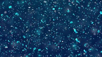 Festive Blue Confetti and Sparkling Glitter Falling Dynamic Celebration Background Loop, Falling Blue Confetti Sparkles Festive Party Background, Dynamic Blue Shimmer Confetti Rain for Events, Wint video