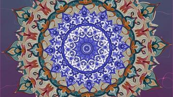 Elegant Mandala Animation with Festive Lanterns and Shimmering Bokeh Lights for Spiritual and Cultural Themes, Intricate Mandala Pattern on Lush Green Background Spiritual Symbolism, Healing Green Ma video