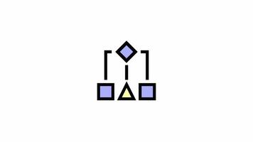 Workflow symbol-project management icon video