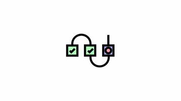 Workflow symbol -Workflow, process and project icon video