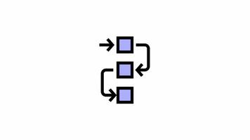 Flow symbol -Workflow and project management icon video
