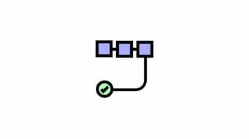Process symbol -Workflow and project management icon video