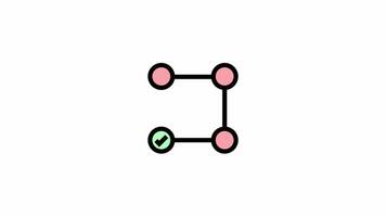 Workflow process symbol -Workflow and project management icon video