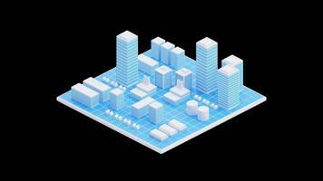 3D Animation of Futuristic Modern Cityscape video