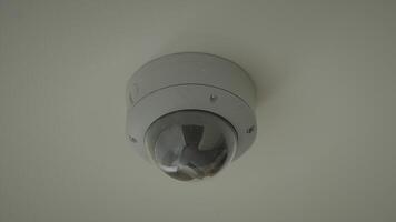 Contemporary Surveillance Camera Installed on the Ceiling for Enhanced Monitoring Purposes video