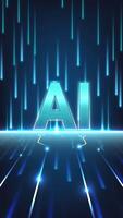 Futuristic AI Technology Background Digital Data Streams Artificial Intelligence Concept video