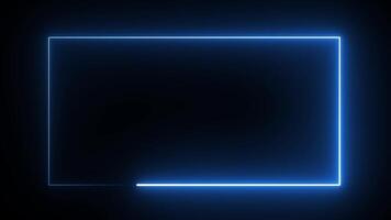 neon rektangel slinga animering video