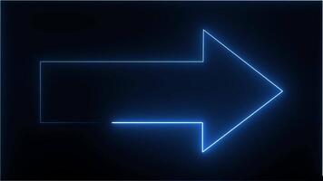 Side arrow sign animation glow video