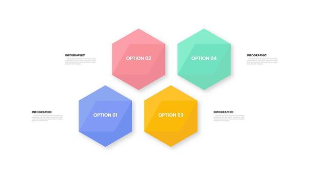 Infographic Presentation with Hexagon Shapes vector