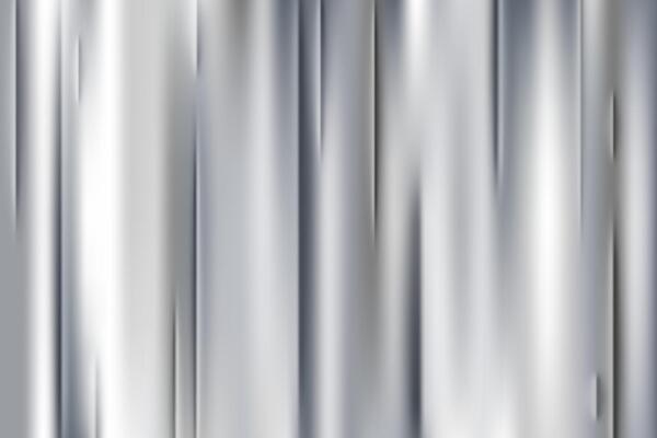 Silver foil shiny background with metal gradient. Chrome mirror grey and white aluminum surface. Stainless texture with realistic glass effect. Platinum reflection gradation.