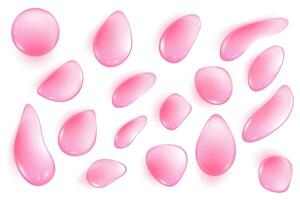 Pink water droplets for design projects vector