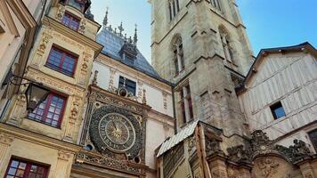 Gros Horloge and bell tower Rouen April 3 2025 video