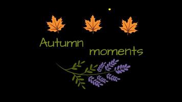 Animated Autumn Title with text Autumn moments on alpha channel, has In and Out animation video