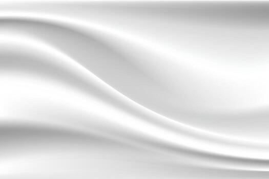 white silk cloth wave overlapping with light and shadow. fabric texture. white and gray abstract background and copy space for web design vector