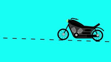 motorbike icon animation outline best object on background. video