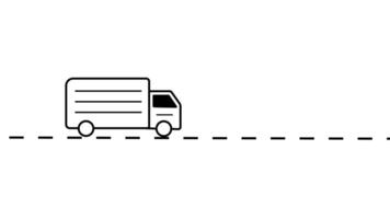 Free Shipping delivery truck icon, Free shipping service video