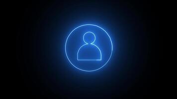people icon Animated icon on transparent background. video