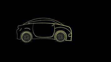 Car icon Animation black bacground video