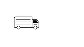 Free Shipping delivery truck icon, Free shipping service icon video