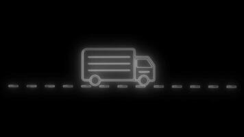 Free Shipping delivery truck icon, Free shipping service icon animation video