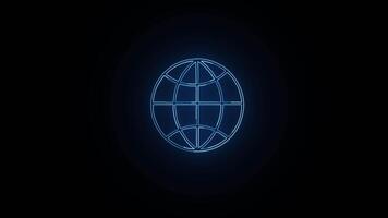 Go to web Internet flat symbol icon Web Click planet Earth. Technology and Internet video