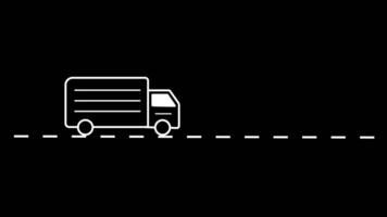 Free Shipping delivery truck icon, Free shipping service icon, video