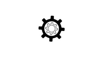 Gear icon Animation video