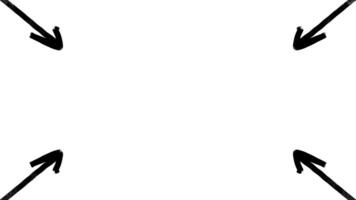 four black arrows on white background video