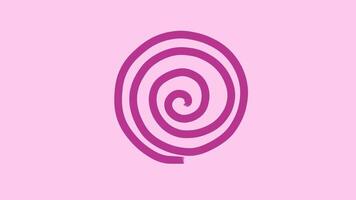 pink spiral animation video