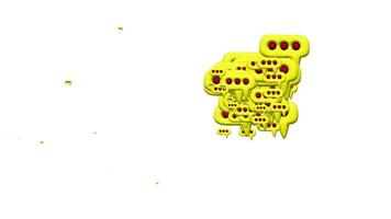 3d speech bubbles on white background video