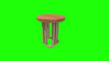 3d stool on green screen video