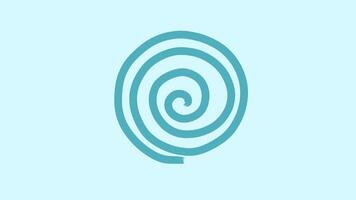 blue spiral animation with blue background video