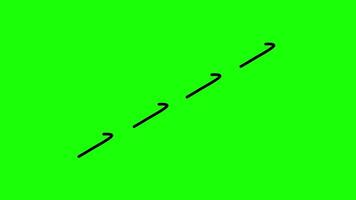 black arrows with green screen video