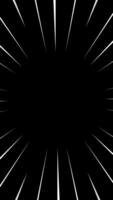 Black and white comic background vertical animation with sharp lines. Loop motion design. Suitable for comics, prints, posters, etc. video