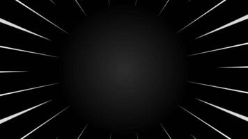 svart och vit komisk bakgrund animering med skarp rader. slinga rörelse design. lämplig för serier, grafik, affischer, etc. video