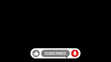 4K Cursor Animation Pressing Like Subscribe Notification Icons as Motion Graphic for Digital Content Channel video