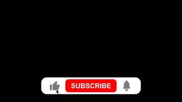 Channel Notification in 4K with Cursor Interacting with Like and Subscribe Buttons in Motion Graphic video