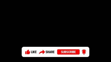 High Resolution 4K Design Featuring Cursor Pressing Like Subscribe Notification Buttons for Online Channel video