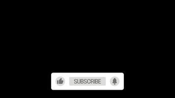 4K Motion Graphic of Like Subscribe Notification with Cursor Pressing Buttons for Channel video