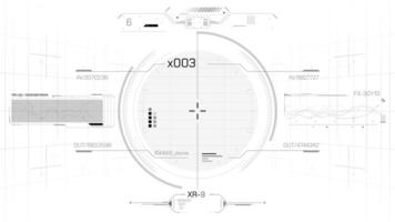 Interface with animated HUD and infographic elements for working with data video