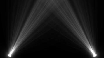 Crossing Spotlights from Bottom Animation on Dark Stage, Dual Diagonal Spotlights Rays Animation on Black Background video