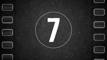Vintage Film Countdown 10 Seconds, Film Reel Count Down Animation video