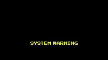 System Warning Error Screen, Digital Danger Alert Animation video